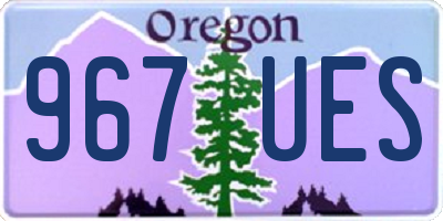 OR license plate 967UES