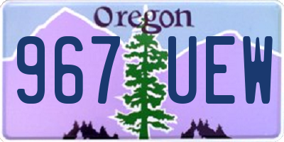 OR license plate 967UEW