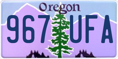 OR license plate 967UFA