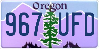 OR license plate 967UFD