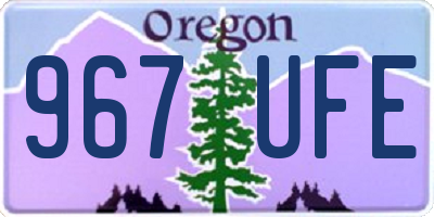 OR license plate 967UFE