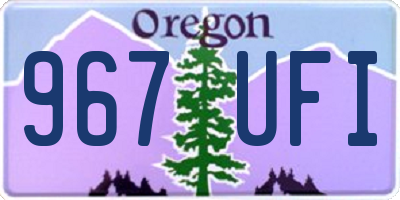 OR license plate 967UFI