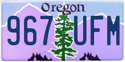 OR license plate 967UFM