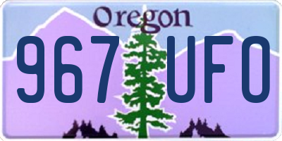 OR license plate 967UFO