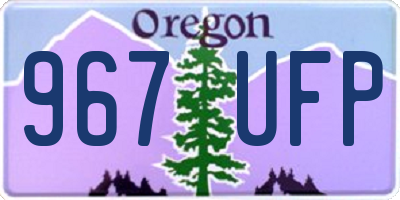 OR license plate 967UFP