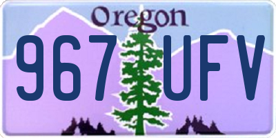 OR license plate 967UFV