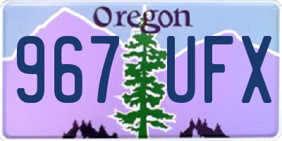 OR license plate 967UFX