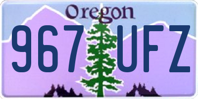 OR license plate 967UFZ