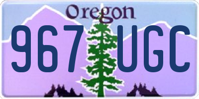 OR license plate 967UGC