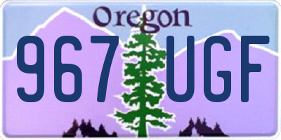 OR license plate 967UGF