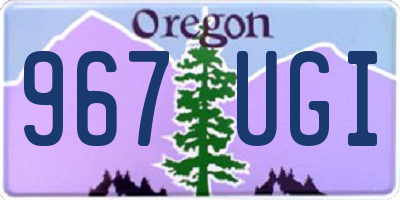 OR license plate 967UGI
