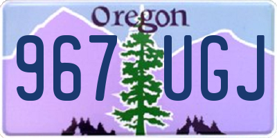 OR license plate 967UGJ