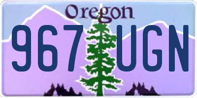 OR license plate 967UGN
