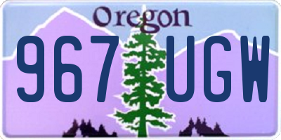 OR license plate 967UGW