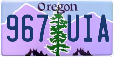 OR license plate 967UIA