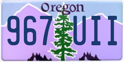 OR license plate 967UII