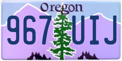 OR license plate 967UIJ