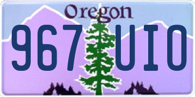 OR license plate 967UIO