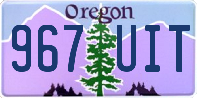 OR license plate 967UIT