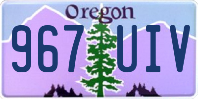 OR license plate 967UIV