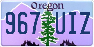OR license plate 967UIZ