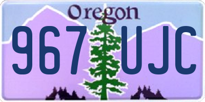 OR license plate 967UJC