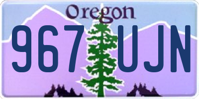 OR license plate 967UJN