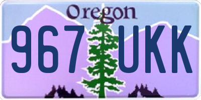 OR license plate 967UKK
