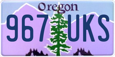 OR license plate 967UKS