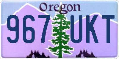 OR license plate 967UKT