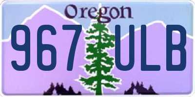 OR license plate 967ULB