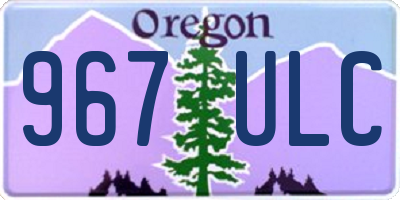 OR license plate 967ULC