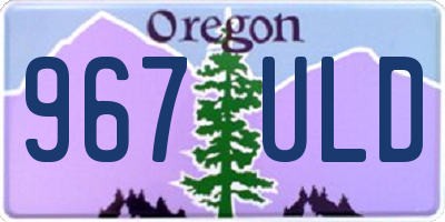 OR license plate 967ULD