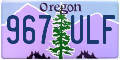 OR license plate 967ULF