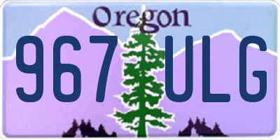 OR license plate 967ULG