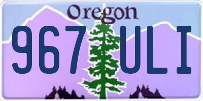 OR license plate 967ULI
