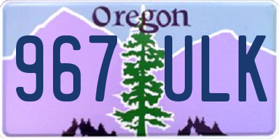 OR license plate 967ULK