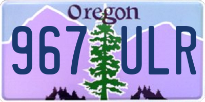OR license plate 967ULR