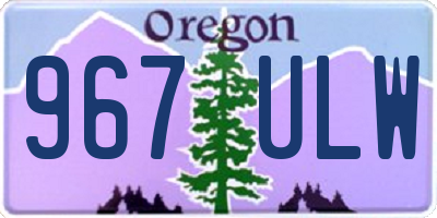 OR license plate 967ULW