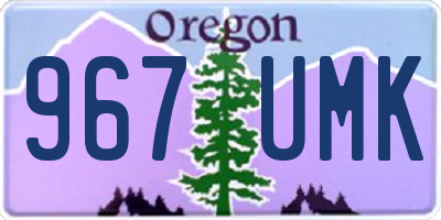 OR license plate 967UMK