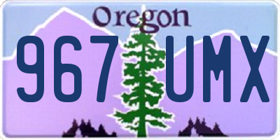 OR license plate 967UMX