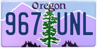 OR license plate 967UNL