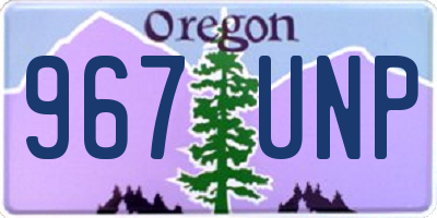 OR license plate 967UNP