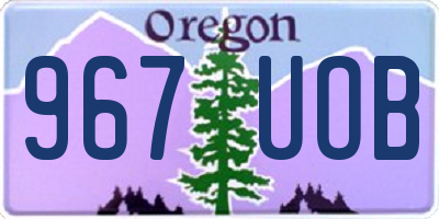 OR license plate 967UOB