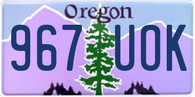OR license plate 967UOK