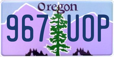 OR license plate 967UOP