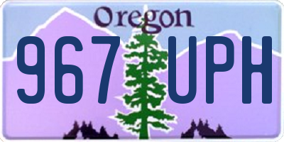 OR license plate 967UPH