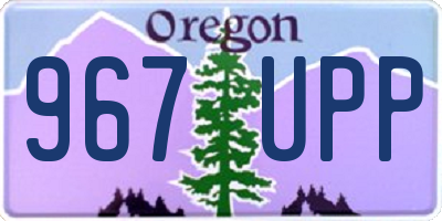 OR license plate 967UPP