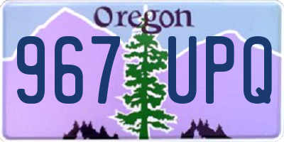 OR license plate 967UPQ
