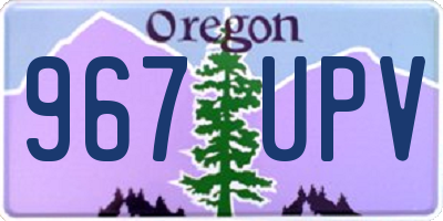 OR license plate 967UPV